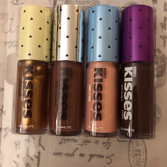 Glamlite x Hershey’s Kisses 4PC Lip Gloss Set NIB - Picture 5 of 11